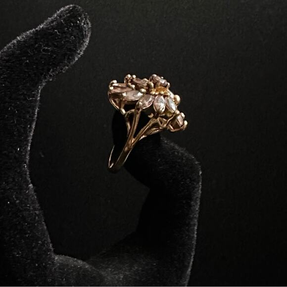 Vintage Pink Amethyst Crystal Ring - Picture 4 of 10